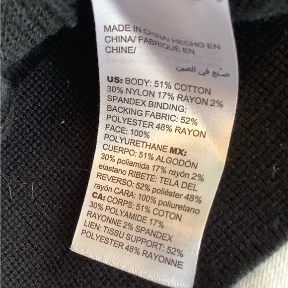 CHICOS SIZE 0 MOTO BLACK KNIT JACKET WITH GOLD ZIPPERS. - Picture 13 of 16